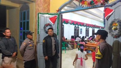 Wujudkan Rasa Aman dan Nyaman di Perayaan Natal, Kapolres Tubaba Kunjungi Gereja.