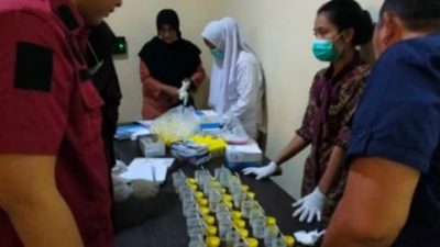 35 orang pejabat pemkab empat lawang di lakukan tes urin secara mendadak.