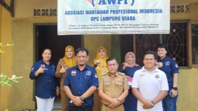 Dinas kesatuan bangsa dan politik (Kesbangpol) Lampura lakukan monitoring ke kantor AWPI Lampung utara