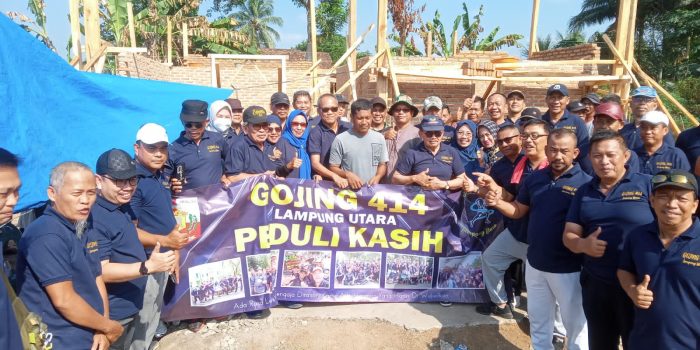 Gojing 414 Lampung Utara peduli kasih Berikan Bantuan Kepada Korban Kebakaran