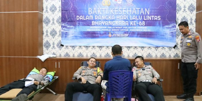 Gelar Bakti Kesehatan Sambut Hari Lalu Lintas Bhayangkara Ke-68, Iptu Glend: Ada Donor Darah dan Khitanan Massal Gratis