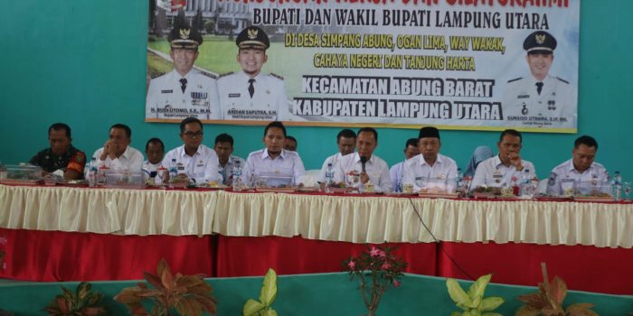 Wakil bupati Lampung Utara kunjungan kerja dan silaturahmi ke desa se-kecamatan Abung Barat